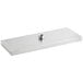 A silver rectangular stainless steel Regency beer drip tray with a nut.