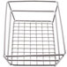 a metal basket with wire mesh