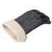 A black San Jamar neoprene glove with red trim.