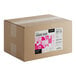 A large cardboard box labeled as containing 10 pounds of Adourne Fine Pink Sanding Sugar.