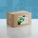 A brown box with a white label that says "Adourne Fine Light Green Sanding Sugar"