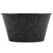 A black polyethylene ramekin with a black rim.