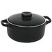 Front of the House DBO134BKC23 Kiln 7 oz. Black Round Stoneware ...