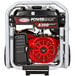 A Simpson portable generator with a red and black cover.