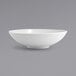 A Front of the House white porcelain wide bowl with a spiral pattern.
