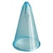 A clear plastic cone with a pointy tip, the Ateco 9903 Plastic Closed Star Piping Tip.