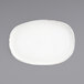 a white plate with red edges