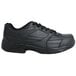 A black Genuine Grip steel toe jogger shoe for men with laces.
