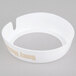 A white plastic Tablecraft salad dressing dispenser collar with beige lettering.