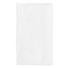 A white, rectangular, 3-ply dinner napkin.