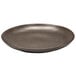 A brown Front of the House Kiln porcelain plate with a rim.
