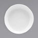 A Front of the House Kiln superwhite porcelain plate with a white rim.