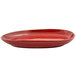 close-up of a red plate