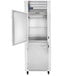 A white Traulsen G Series reach-in freezer with a door open.