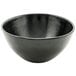 A black Front of the House Kiln porcelain bowl with a white background.