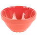 A red GET Rio Orange melamine bowl.