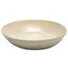 A white bowl with a speckled surface and white rim.