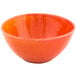 A Front of the House Kiln Blood Orange porcelain bowl with an orange color on it.