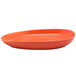 an orange oval plate