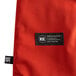 a close up of a red cloth