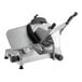 A close-up of a Centerline by Hobart meat slicer with a metal blade.