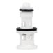 A close-up of a white and black plastic valve repair kit for a T&S JeTSpray pre-rinse spray valve.