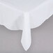 a white tablecloth with a crease