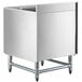 A stainless steel Regency beer box with a 3" backsplash and a bowl inside.