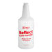 A white 32 oz. bottle labeled "Noble Chemical Reflect Glass / Multi-Surface Spray Cleaner" with red text.