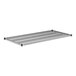 A metal rack with a wire grid.