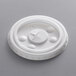 A Fabri-Kal translucent plastic lid with a straw slot.