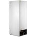 A white Beverage-Air glass door merchandising freezer with a black border around the door.