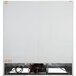 A white Beverage-Air MarketMax glass door refrigerator with black wires.