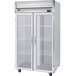 A Beverage-Air Horizon Series glass door reach-in refrigerator.