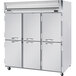 A white Beverage-Air reach-in refrigerator with silver handles on two doors.