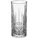 An Acopa Evora highball glass with a diamond pattern.