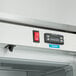 A Beverage-Air Horizon Series reach-in freezer with half glass doors and a digital display.