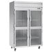 A Beverage-Air Horizon Series reach-in freezer with glass doors on a white background.