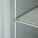 The white metal shelf in a Beverage-Air Horizon Series reach-in freezer.