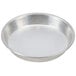 A silver pan with a white background.