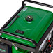 A green and black DuroMax portable generator with a wheel kit.