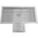 A stainless steel Eagle Group water tempering system with a stainless steel grate on top.