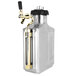 Craft Master Growlers 18944MRTAP 64 oz. Brushed Finish Growler with CO2 Cap and Tap