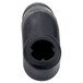 A black plastic spout with a hole in it.