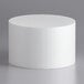 A white cylindrical Baker's Mark round cake dummy on a grey surface.