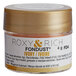 A small container of Roxy & Rich Ivory Fondust food color with a gold lid and label.