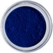 A container of Roxy & Rich Royal Blue Petal Dust, a blue powder.