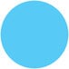 A blue circle with a white background.