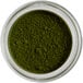 A jar of Roxy & Rich Rose Leaf Green petal dust powder.