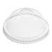 A clear plastic lid for a Choice frozen yogurt container on a white background.